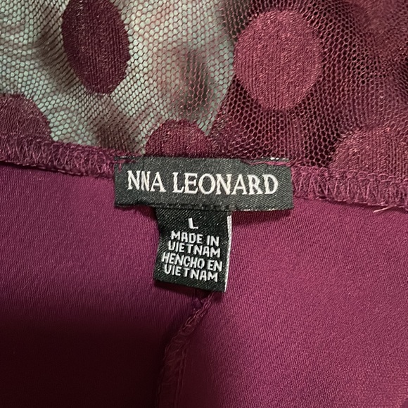 NINA LEONARD Maroon  Asymmetrical Dress Size L - Picture 8 of 9